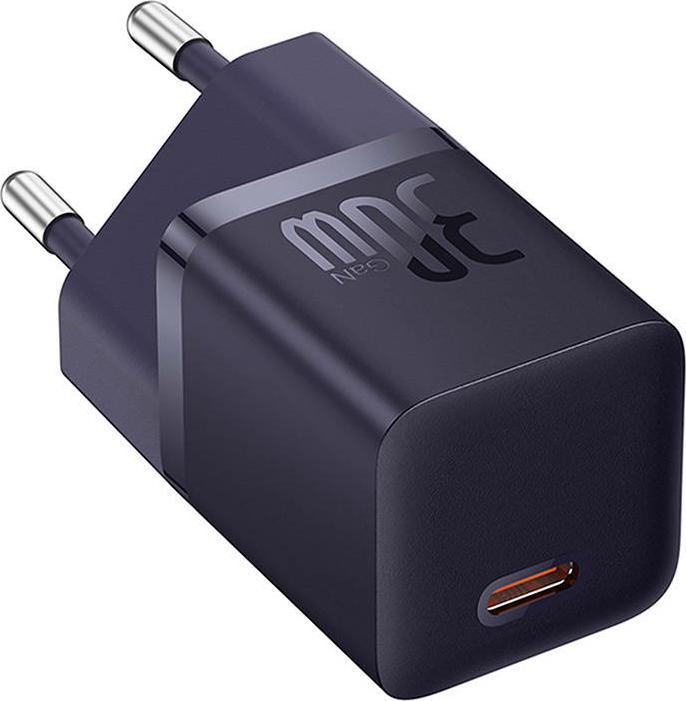 Actual product image Baseus Mini wall charger GaN5 30W (purple) (30 W)