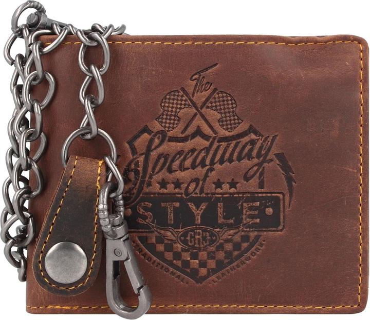Actual product image Greenburry Racing Collection Dallas wallet RFID leather 12.5 cm