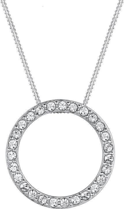 Actual product image Elli mit Kreis-Anhänger verziert mit Kristallen (Sterling Silver, 45 cm)