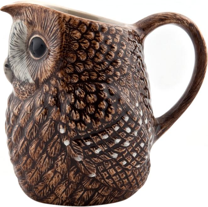 Actual product image Quail Ceramics 0.3 l milk jug owl dark brown (0.30 l)