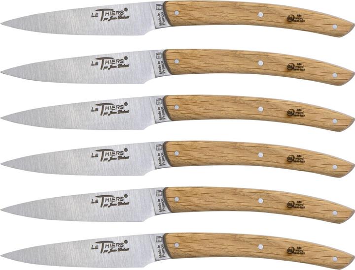 Actual product image Laguiole Jean Dubost knife set 6 pcs, oak wood (10.50 cm)