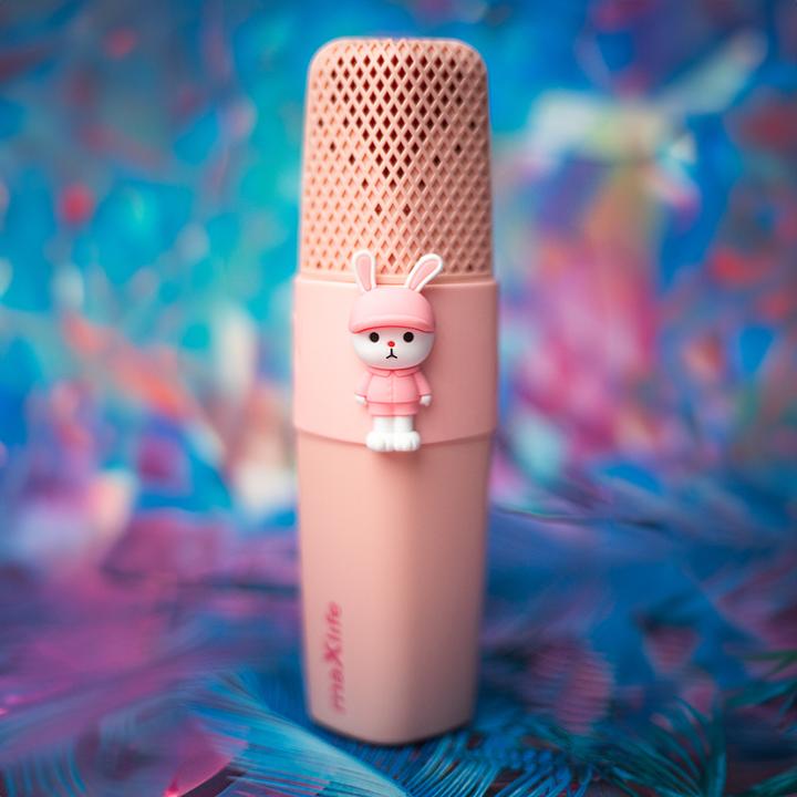 Produktbild Maxlife Bluetooth-Mikrofon mit Lautsprecher Animal MXBM-500 rosa
