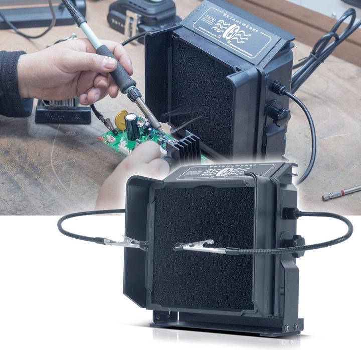 Actual product image Stahlwerk FE-27 ST solder extraction unit with 2-filter fume extractor / fume extraction system (Activated carbon filter)