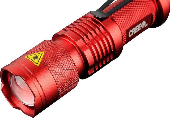 Image du produit JTI Lampe de poche à LED CREE Ultrafire - Rouge (13.40 cm, 300 lm)