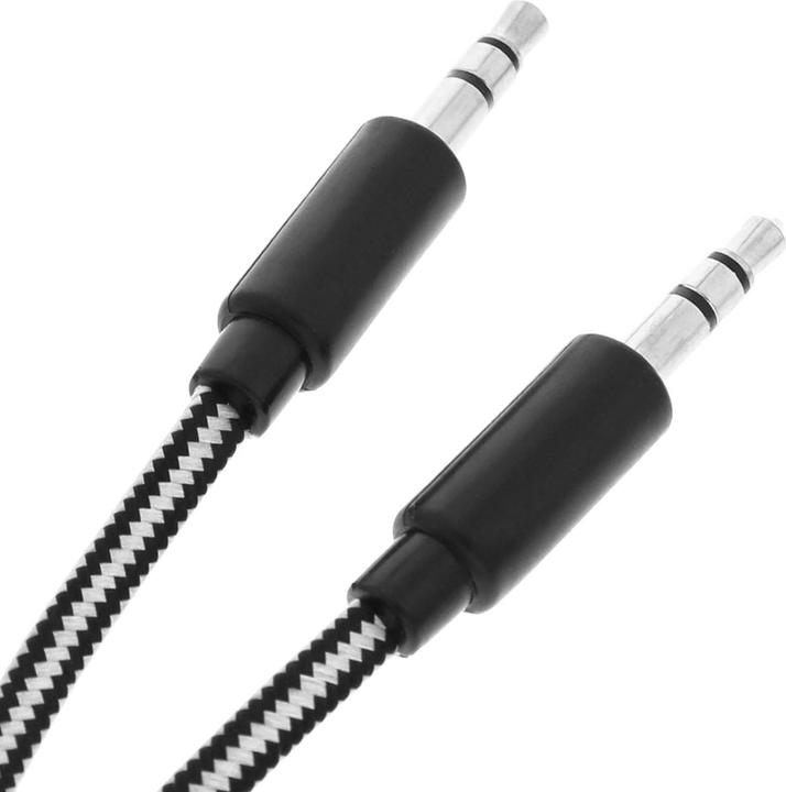 Actual product image Avizar Dual 3.5 Plug Audio Flat Cable (1 m, 3.5mm jack (AUX))