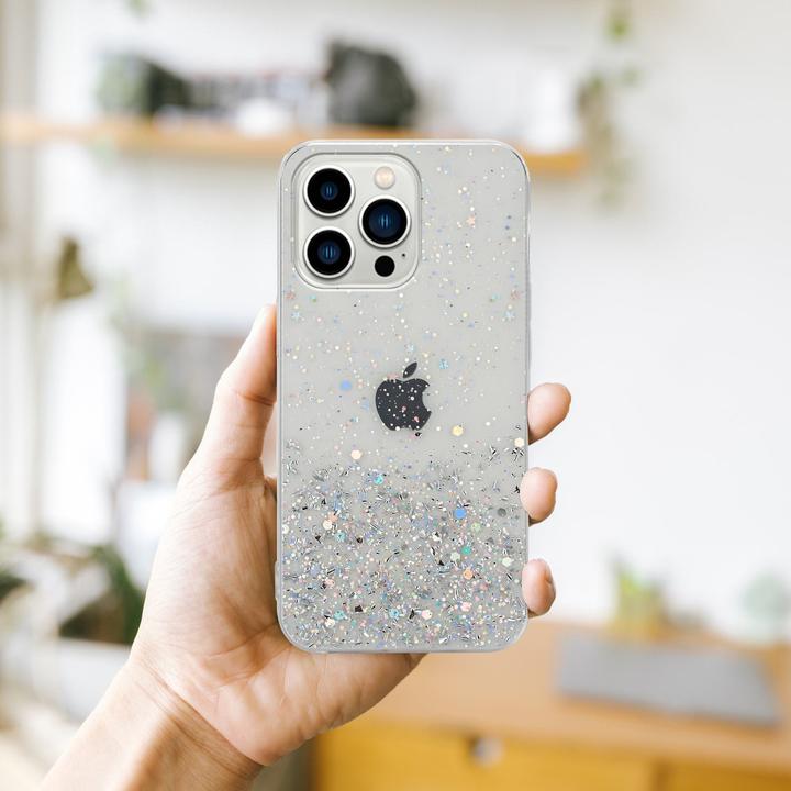Actual product image Cadorabo TPU cover sparkling glitter (Apple iPhone 13 Pro)