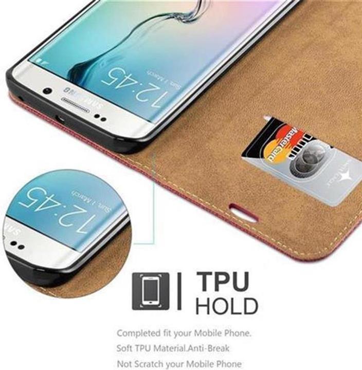 Produktbild Cadorabo Book Bast Optik Cover (Samsung Galaxy S6 Edge)