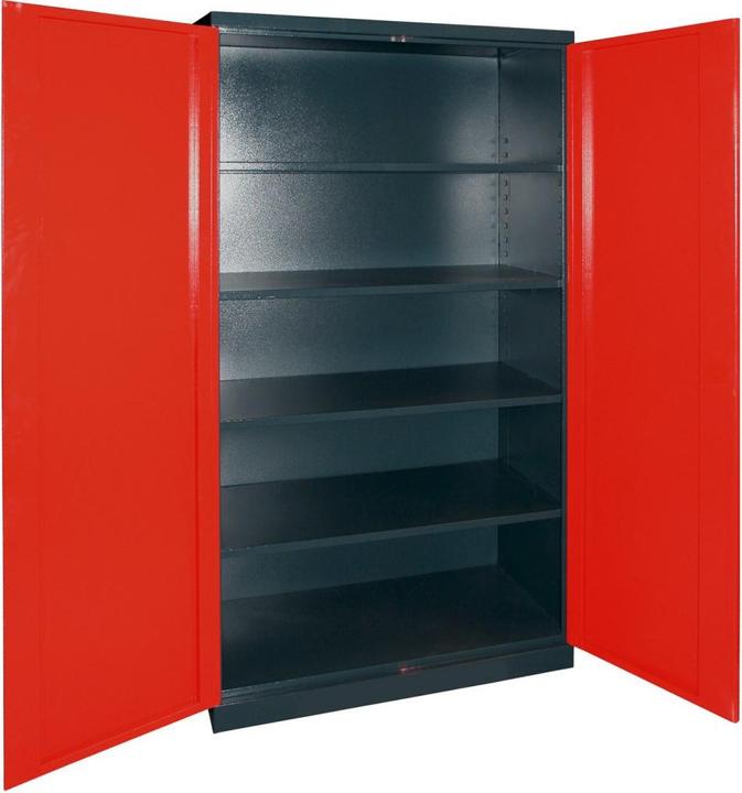 Immagine prodotto Dema Armadio "XXL" antracite / rosso 110x192x58 (53 cm, 192 cm)