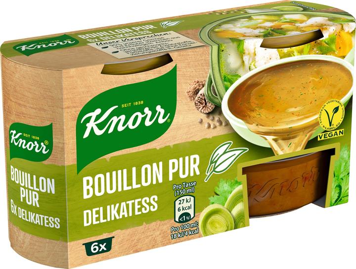 Produktbild Knorr Bouillon Pur Delikatess ergibt 6 x 500 ml (3000 ml)