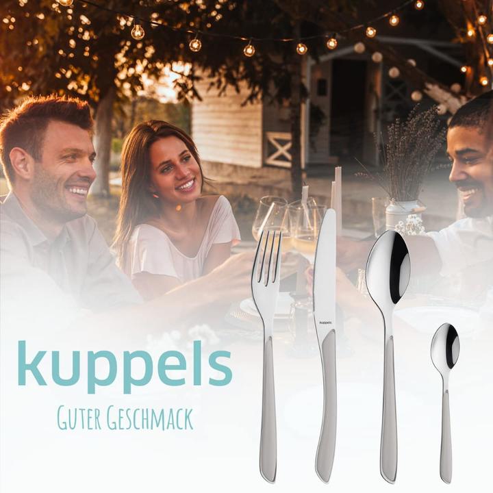 Immagine prodotto Kuppels Set di posate 24 pezzi grigio chiaro 2214 Prisma (24 Pezzo/i, Set di posate)
