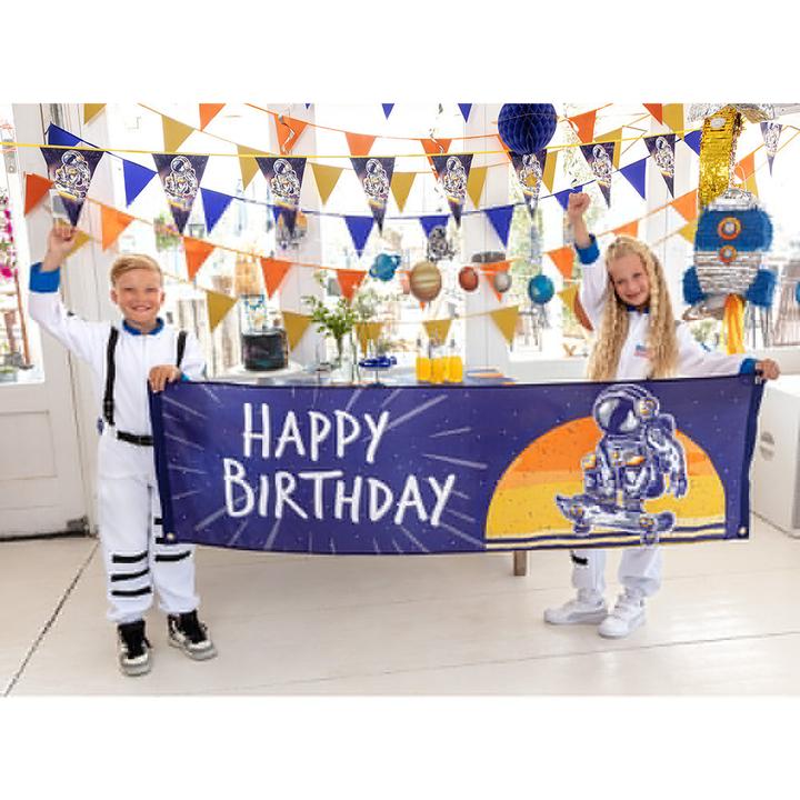 Boland Polyester Banner Space 'Happy Birthday' 50 x 180 cm