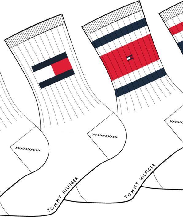 Immagine prodotto Tommy Hilfiger Th Kids Sock 4p Flag & Sport Stripe (confezione da 4, 27 - 30)