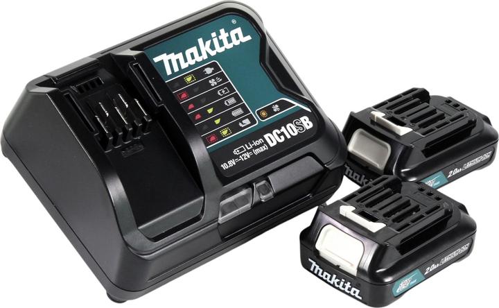 Productafbeelding Makita UB 101 DSA accu blazer 12 V max. + 2x accu 2.0 Ah + lader (Oplaadbare batterij, Bladblazer)