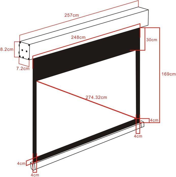 Actual product image Multibrackets M Motorized Projection Screen 240x135, Black (108", 16:9)