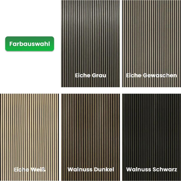 10 Stück Akustikpaneele 61x266x2,1cm Holzfurnier Eiche natur-hell