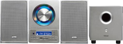 Actual product image TEAC MC-DX55, ultra-flat CD receiver system, silver