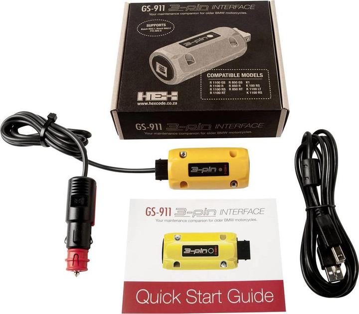Produktbild Hex GS911 3Pin Diagnose Interface und Software für BMW Motorräder