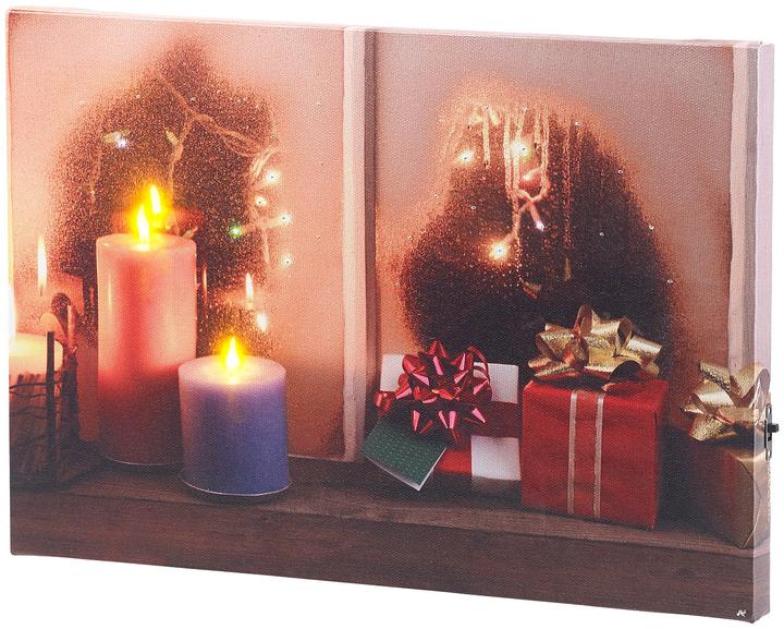 Image du produit Infactory Tableau mural "Fenêtre de Noël" avec éclairage LED