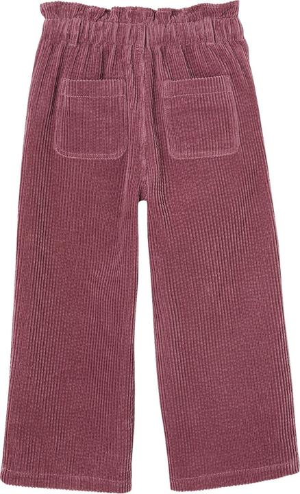Actual product image Vertbaudet Wide girls' corduroy trousers with paperbag waistband (92)