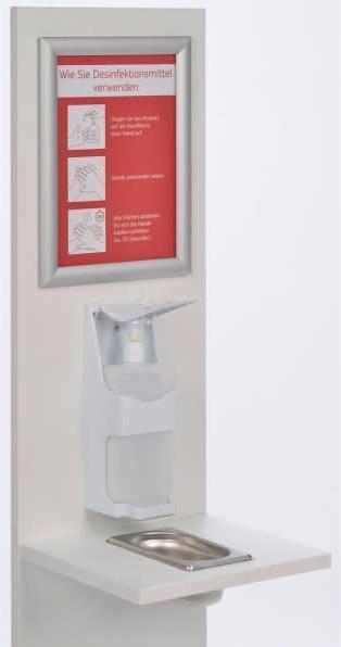 Produktbild Update Displays Desinfektionsspender Wood plus Melamin weiss
