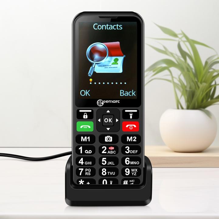 Actual product image Geemarc CL8600 4G senior mobile phone with large display and camera, black (2.80", 4G)