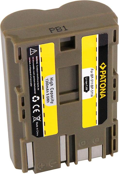 Actual product image Patona Canon BP-511 (Rechargeable battery)