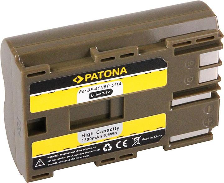 Actual product image Patona Canon BP-511 (Rechargeable battery)