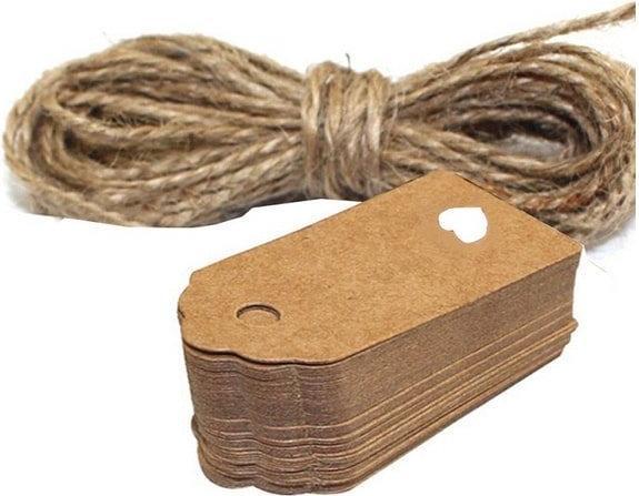 Actual product image JTI Cardboard labels with string, pack of 50