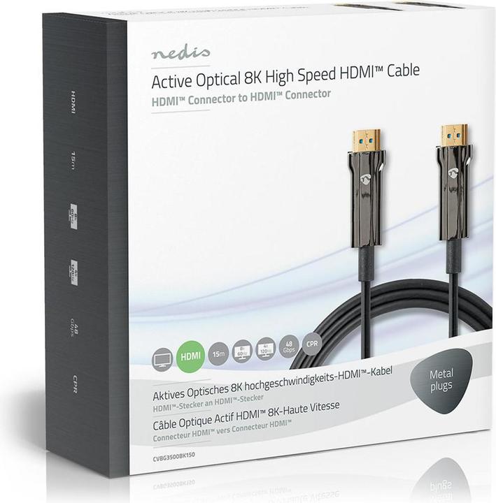 Actual product image Nedis High Speed??HDMI Cable with Ethernet| HDMI Plug|| 8Ka60Hz| - Cable - Digital/D (15 m, HDMI)