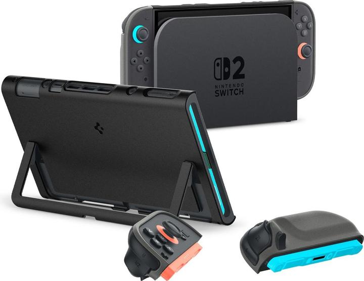 Productafbeelding Spigen - Protective Case Nano Pop - for Nintendo Switch 2, Slim, with Kickstand - Black Sesame (Switch)