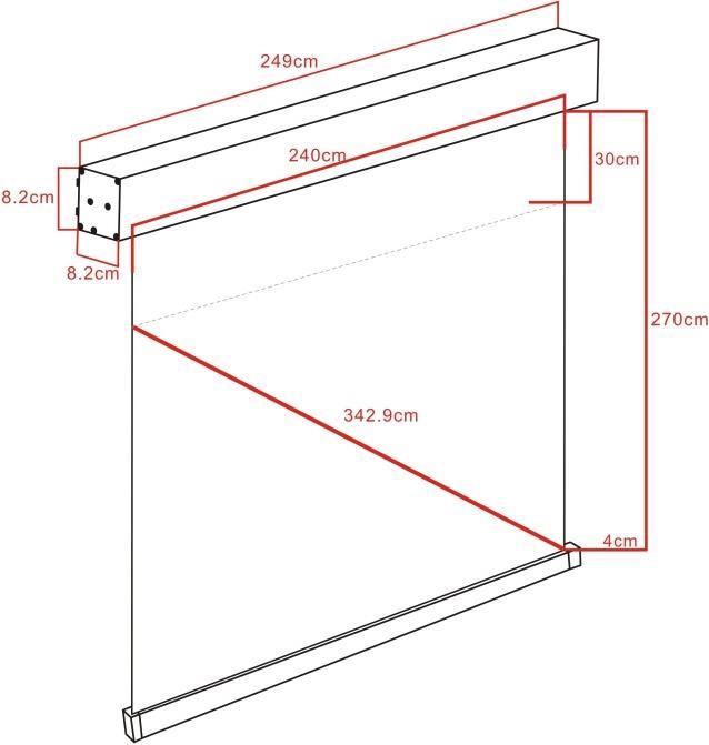Produktbild Multibrackets M Motorized Projection Screen Deluxe 240x240 (135", 1:1)