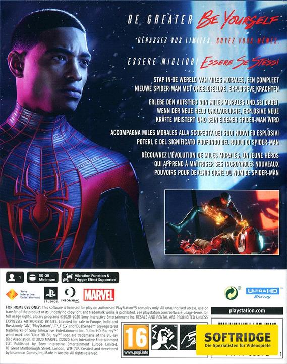 Produktbild Sony Marvel’s Spider-Man: Miles Morales (PS5, Multilingual)