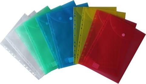 Image du produit Herba-Plastic Pochette porte-documents A4 vertical avec fermeture velcro 10 pièces couleurs assorties (A4, 10 x)