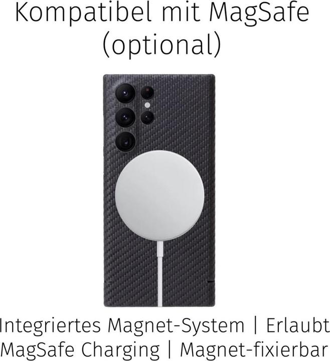 Actual product image Filono Carbon Case Samsung Galaxy S25 MagSafe kompatibel (Samsung Galaxy S25)
