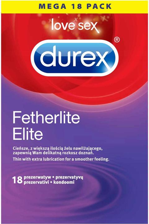 Produktbild Durex Fetherlite Elite Thinner Condoms With More Gel 18Pcs (18 Stk.)