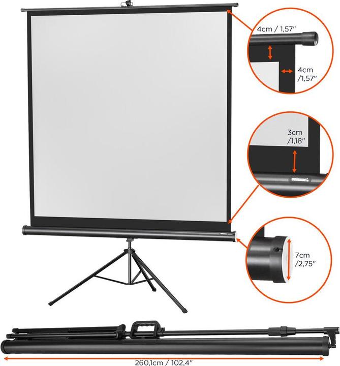 Immagine prodotto Celexon Treppiede Eco, schermo, 1:1 (135.83", 1:1)