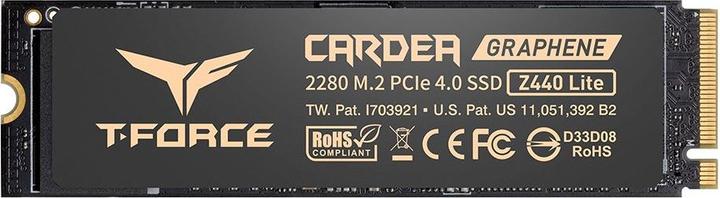 Actual product image Team Group Dysk SSD T-FORCE Cardea Z440 Lite M.2 PCIe NVMe Gen4 x4 2280 (5000/3800) (500 GB, M.2 2280)