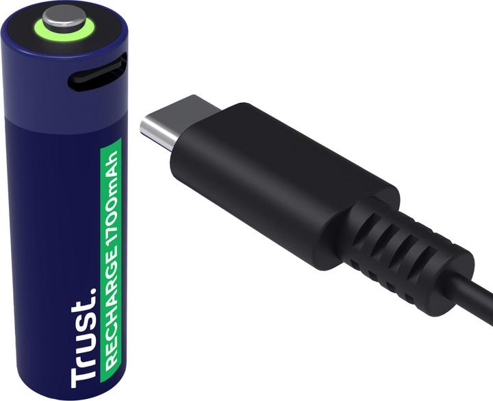 Immagine prodotto Trust Batterie Ricaricabili USB-C 2p (2 pz., AA, 1700 mAh)