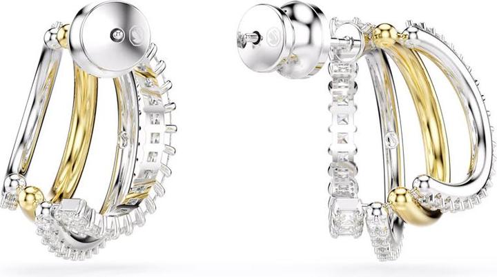 Produktbild Swarovski Hyperbola Kreolen Verschiedene Schliffe Mini Weiss Metallmix (Swarovski Metall)