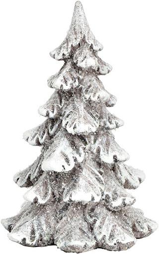 G. Wurm Kerstboom met Glitter van Poly wit (B/H/D) 11x15x10cm