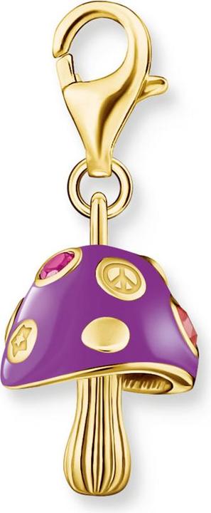 Image du produit Thomas Sabo Charm-Anhänger bunter Pilz vergoldet (Émail, Argent 925)