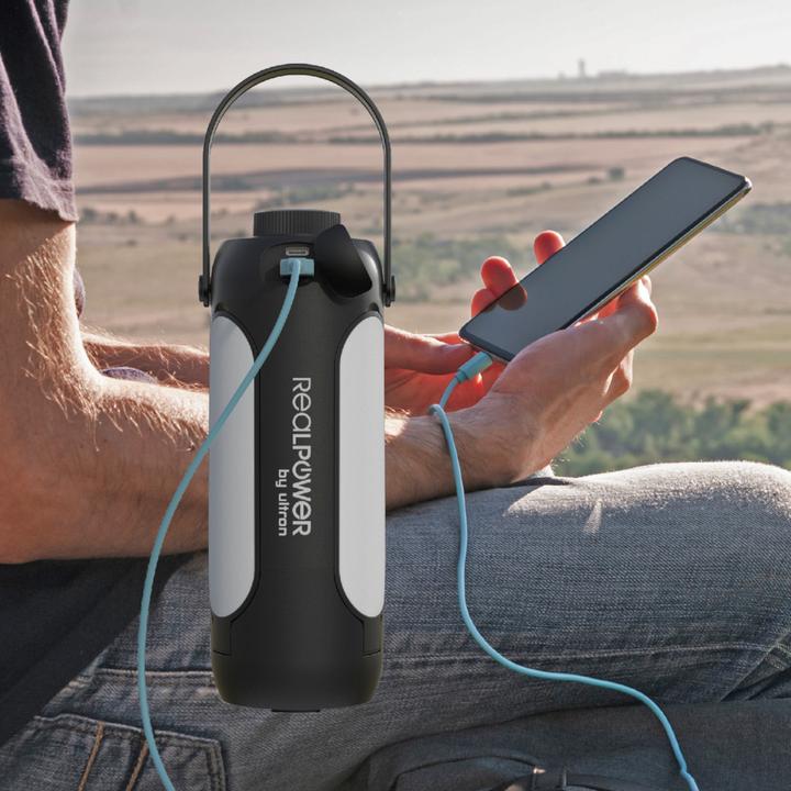 Actual product image RealPower LED outdoor Light 190,solar,black,6.000mAh