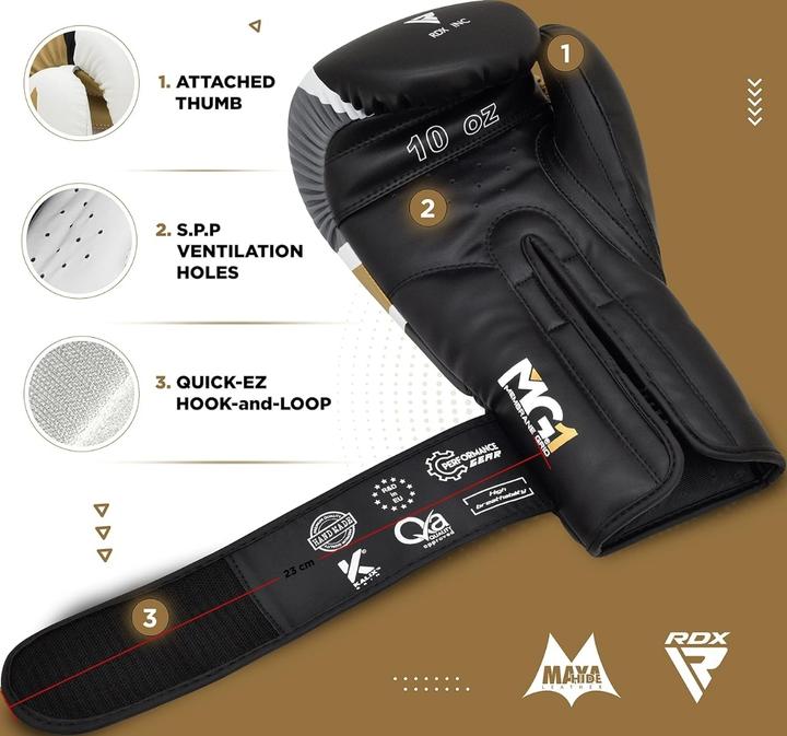 Immagine prodotto Rdx Guanti da boxe F7 Ego (16 OZ, 10)