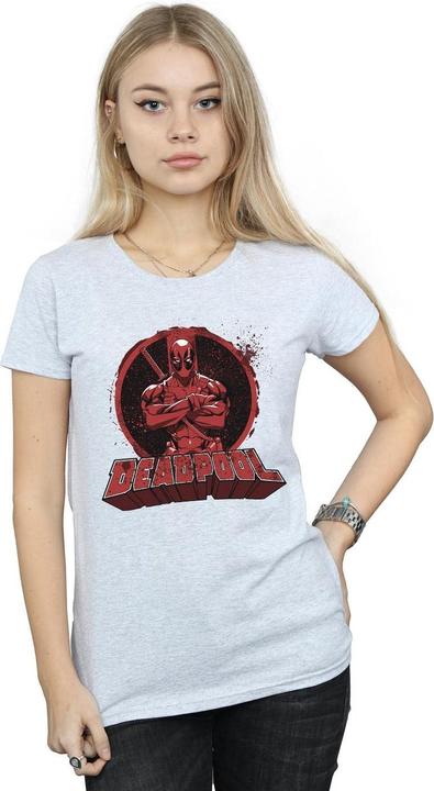 Immagine prodotto Deadpool Arms Crossed Maglietta Logo Donna (M)