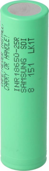 Actual product image Samsung Battery INR18650 25R, unprotected (18650, 2500 mAh)