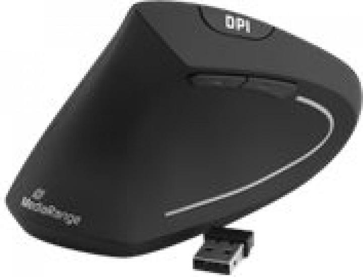 Actual product image MediaRange Mouse Wireless Vertical left-handed, black (Wireless)