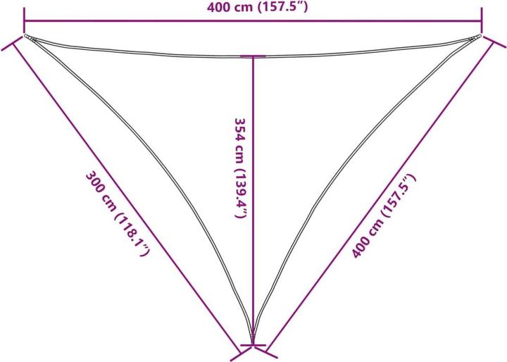 Produktbild VidaXL Sonnensegel (300 x 400 x 400 cm)
