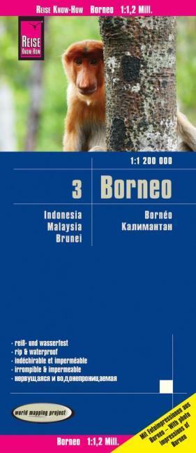 Actual product image Borneo(1:1,200,000)Kalimantan,Sabah&Sarawak,Brun