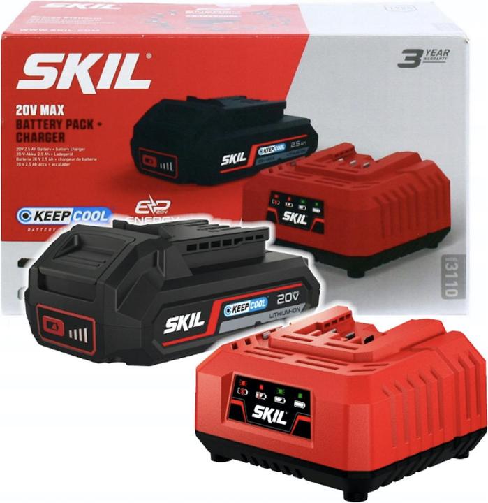 Actual product image Skil CHARGER AND BATTERY 2.5AH 3110AA 18V (20 V)