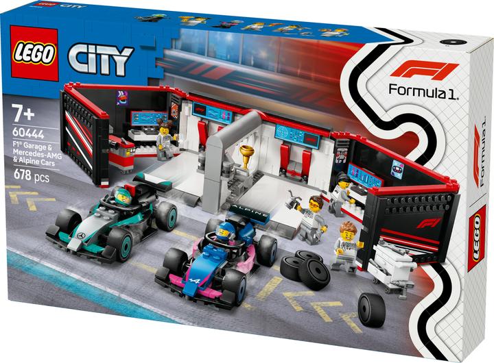 Image du produit LEGO F1 Garage mit Mercedes-AMG & Alpine Rennautos (60444, LEGO City)